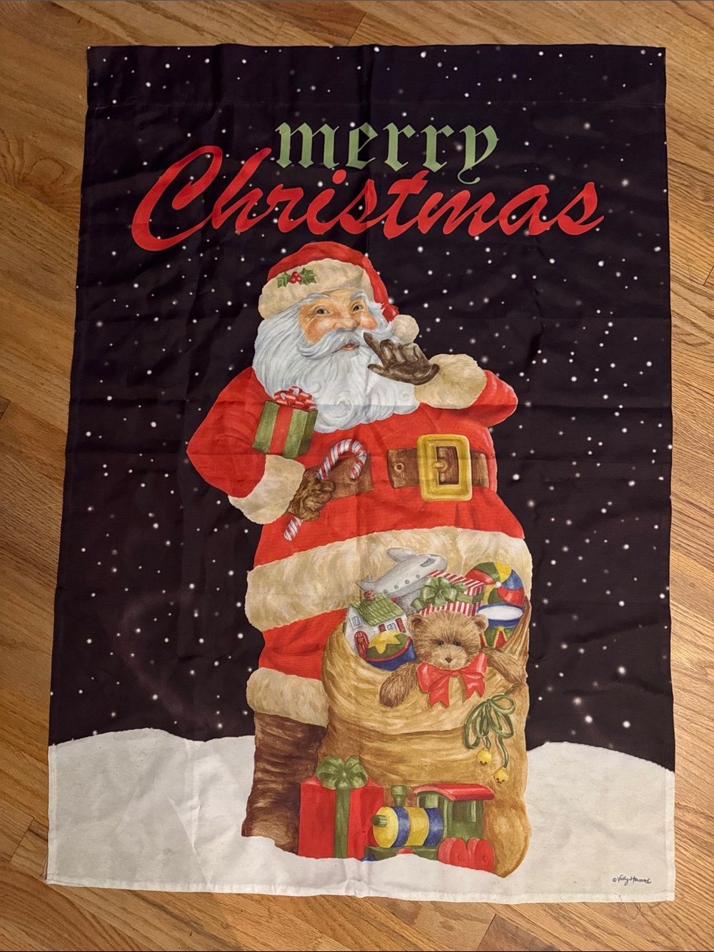 Merry Christmas Santa Holiday Outdoor Flag